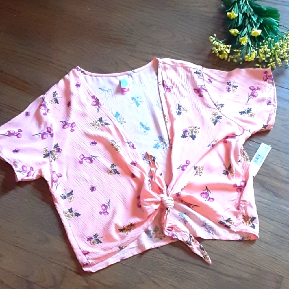 NWT Tie-up Crop Top